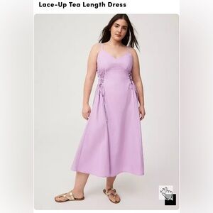 Torrid Light Purple Lace-Up Midi Dress